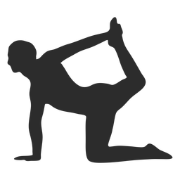 Equilibre a silhueta de pose de ioga Desenho PNG