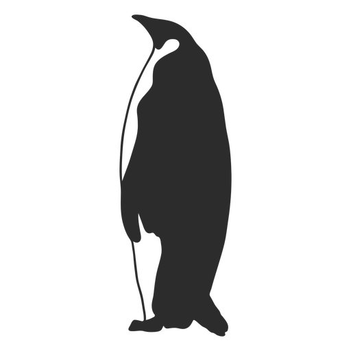 Silueta de animal pingüino grande Diseño PNG