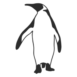 Pájaro pingüino animal silueta Diseño PNG