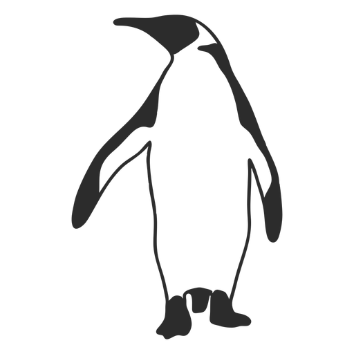 Pájaro pingüino animal silueta Diseño PNG
