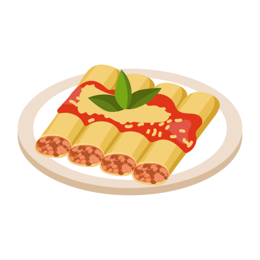 Cannelloni food illustration
