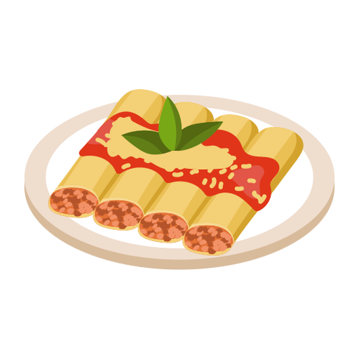 Cannelloni food illustration PNG Design