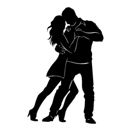 Dancing couple silhouette dancing PNG Design Transparent PNG