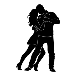 Tanzen Paar Silhouette tanzen PNG-Design