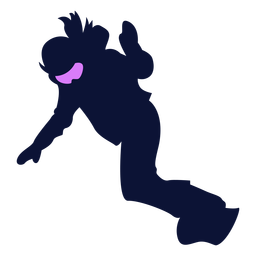 Descending snowboarder silhouette PNG Design
