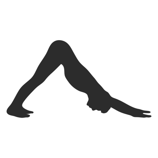 Abwärts Hund Yoga Silhouette PNG-Design