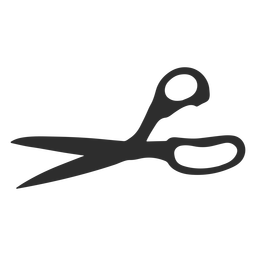 Fabric scissors silhouette PNG Design