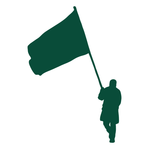 Flag Bearer Man Silhouette PNG & SVG Design For TShirts