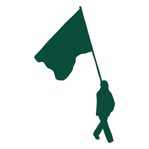 Silhueta do porta-bandeira Desenho PNG