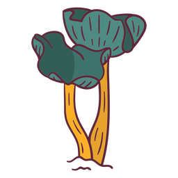 Hongo alto acechado ilustración Diseño PNG