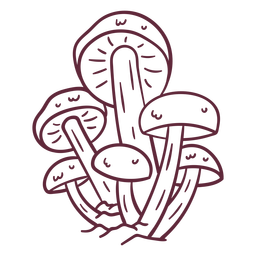 Pilze Gruppenschlag PNG-Design