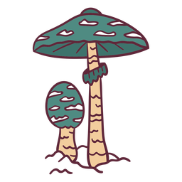 Ilustração venenosa de amanita verde Desenho PNG