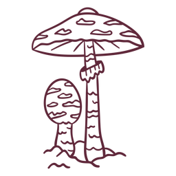 Green amanita poisonous stroke PNG Design