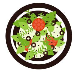 Ensalada verde plana Diseño PNG