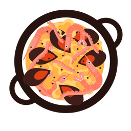 Hot spaguetti seafood illustration Transparent PNG