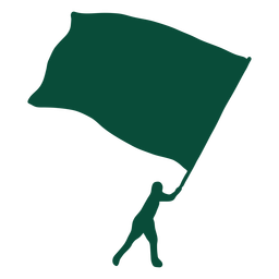 Enorme silhueta com o porta-bandeira Desenho PNG