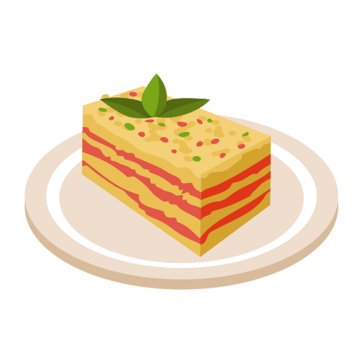 Lasagna italian meal illustration