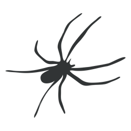 Araña de patas largas silueta de arácnido Transparent PNG