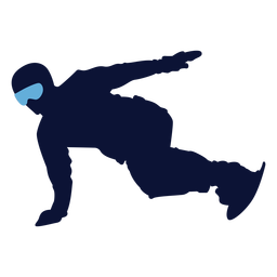 Silueta de hombre snowboard Diseño PNG