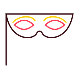 Traço colorido dos óculos da máscara Desenho PNG
