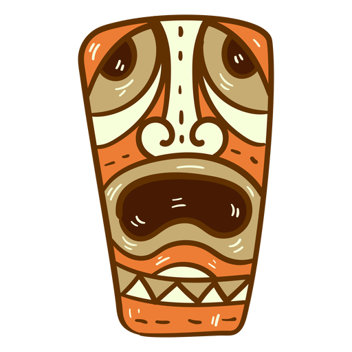 Maske Tiki flach PNG-Design