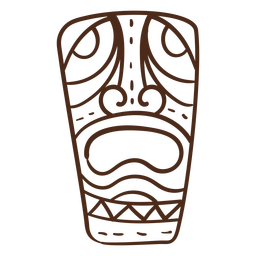 Máscara de trazo tiki Diseño PNG Transparent PNG