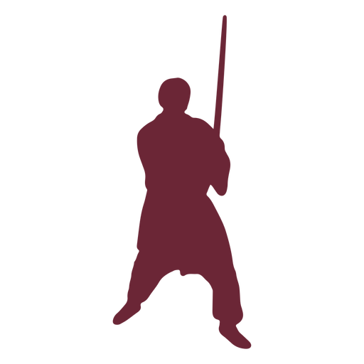 Medieval fighter silhouette PNG Design