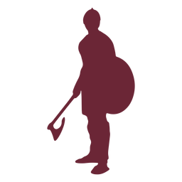Silhueta de soldado guerreiro medieval Desenho PNG