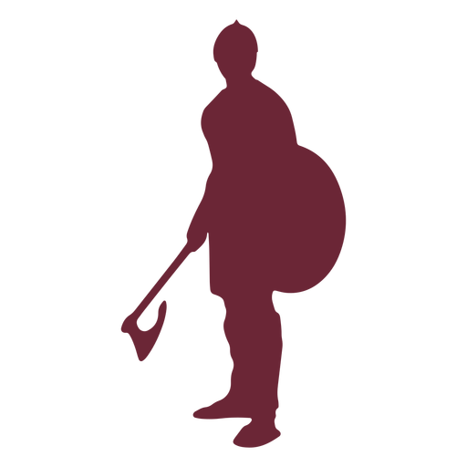Medieval fighter soldier silhouette PNG Design