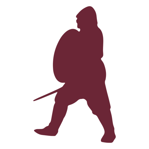 Medieval fighter warrior silhouette PNG Design