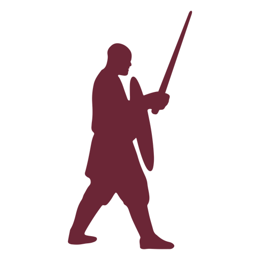 Medieval warrior silhouette PNG Design