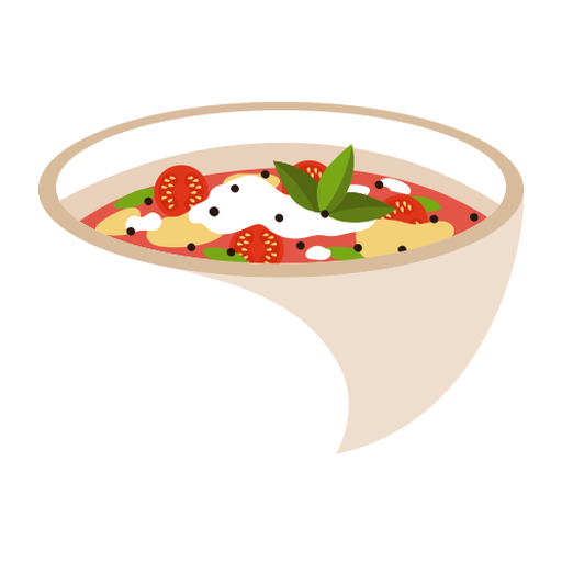 Ilustraci?n de comida de sopa minestrone Diseño PNG