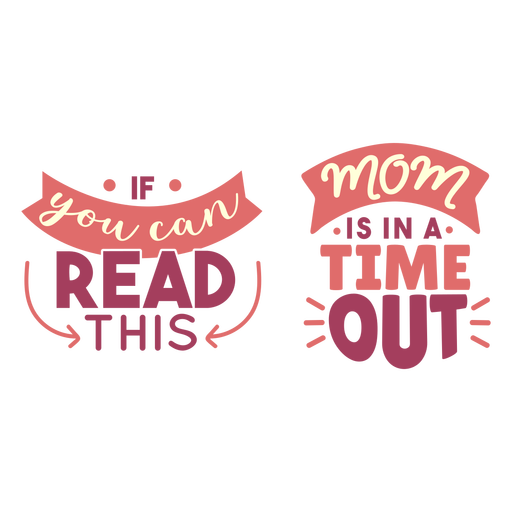 Mom Timeout Schriftzug PNG-Design