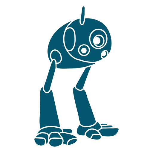 One eyed machine robot PNG Design