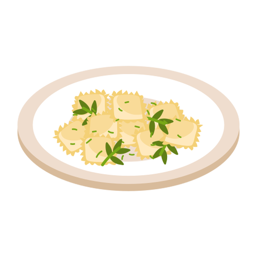 Pasta italian ravioli illustration PNG Design