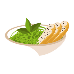 Ilustração de macarrão pesto Desenho PNG