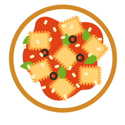 Ilustración de ravioles de pasta Diseño PNG