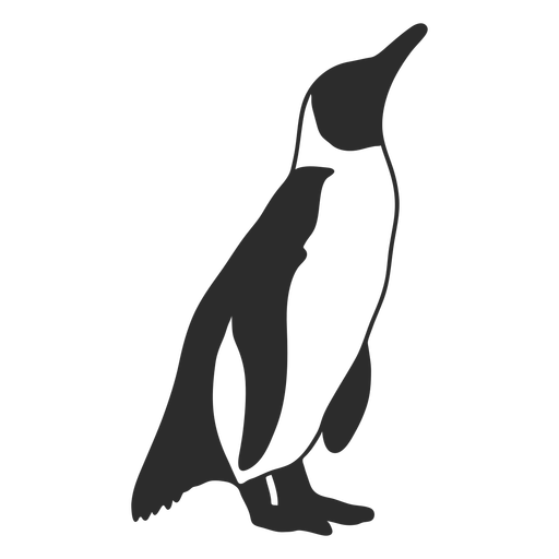Penguin cute baby silhouette PNG Design