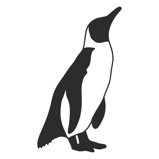 Pingüino lindo bebé silueta Diseño PNG