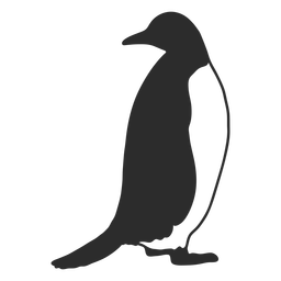 Pinguim procurando silhueta de animal aquático Desenho PNG