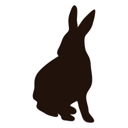 Rabbit alert silhouette PNG Design Transparent PNG