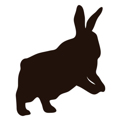 Rabbit animal hop silhouette PNG Design