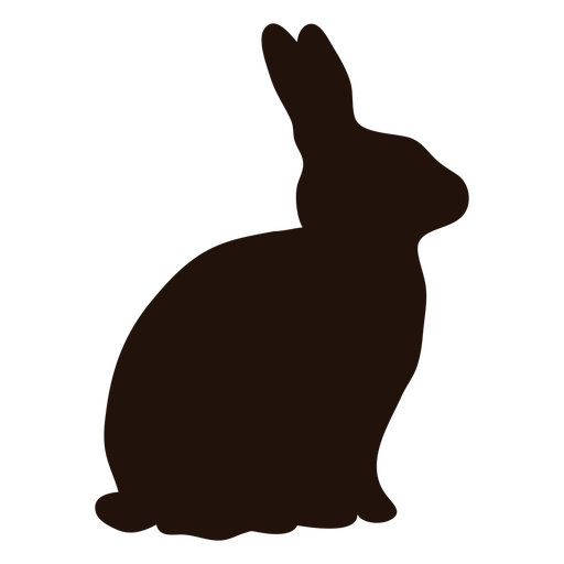 Silhueta de animal coelho sentado Desenho PNG