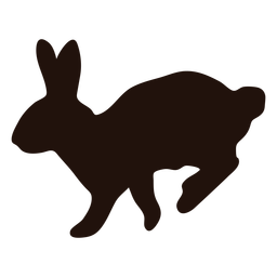 Silueta de animal de salto de conejo Diseño PNG
