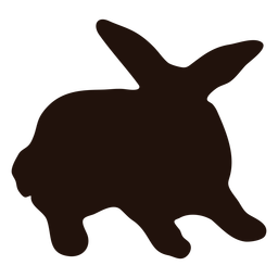 Silueta de mascota conejo Diseño PNG