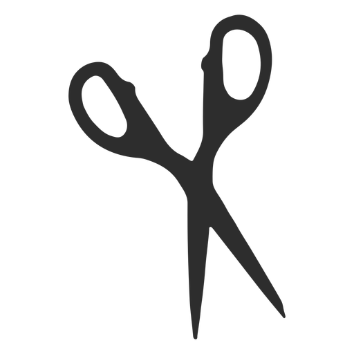 Scissors sharp cut silhouette