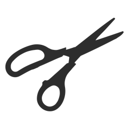 Silhueta afiada da ferramenta tesoura Desenho PNG