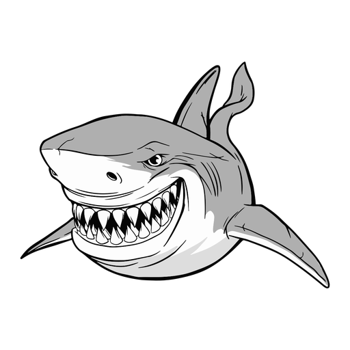 Shark aquatic animal illustration shark PNG Design