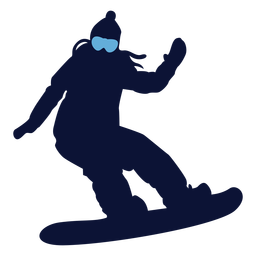 Silueta de deporte de snowboard Diseño PNG