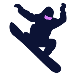 Snowboard-Trick-Silhouette PNG-Design